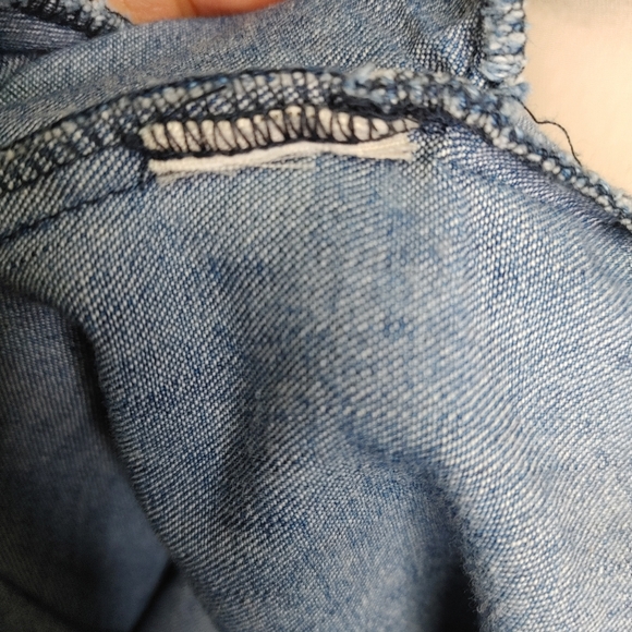 Free People Tangled In Willows Chambray Romper Size S - Picture 10 of 12